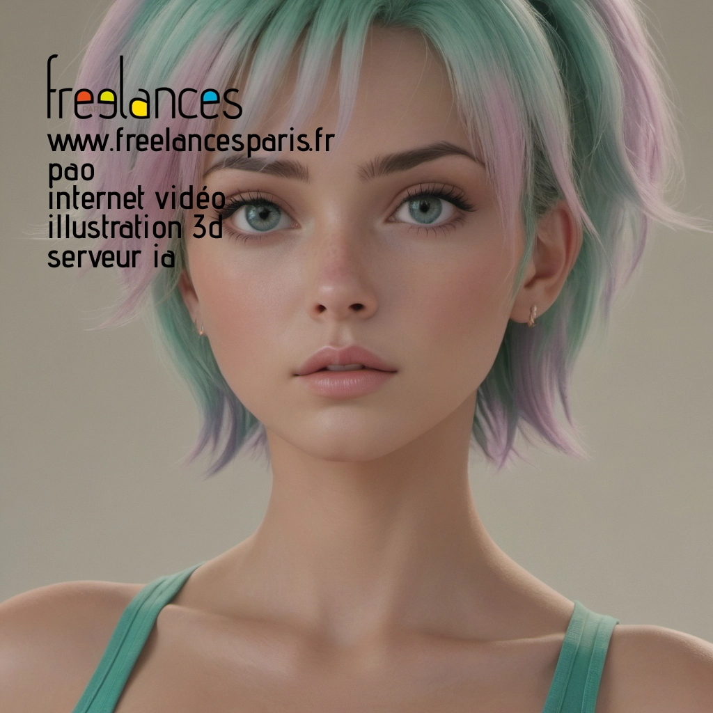Pao mise en page internet vidéo illustration 3d serveur IA générative AI freelance paris studio de création magazines 8l74vom0